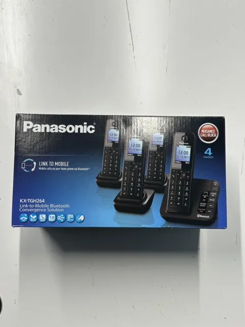 Panasonic KX-TGH264EB Link to Mobile - Cordless Quad Dect Phone Nuisance Block