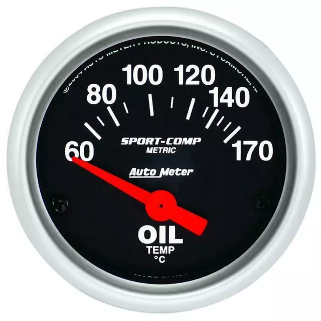 Auto Meter Sport-Comp Series Oil Temperature Gauge 2-1/16" Metric 60-150°C