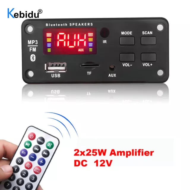 FM Radio Car Bluetooth 5.0 Speaker Module MP3 Decoder Board Music voiture bureau 2