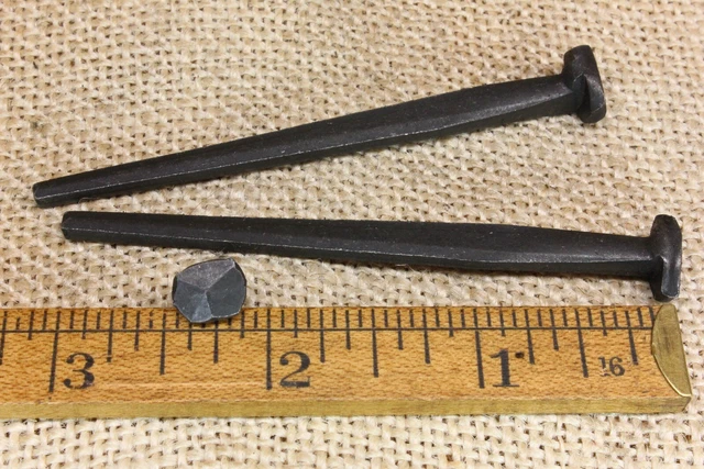 3" Rose Head Nails Antique Square Wrought Iron Vintage Spikes Decorative Look