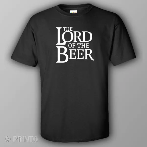 Funny drinking alcohol T-shirt THE LORD OF THE BEER official Australian team