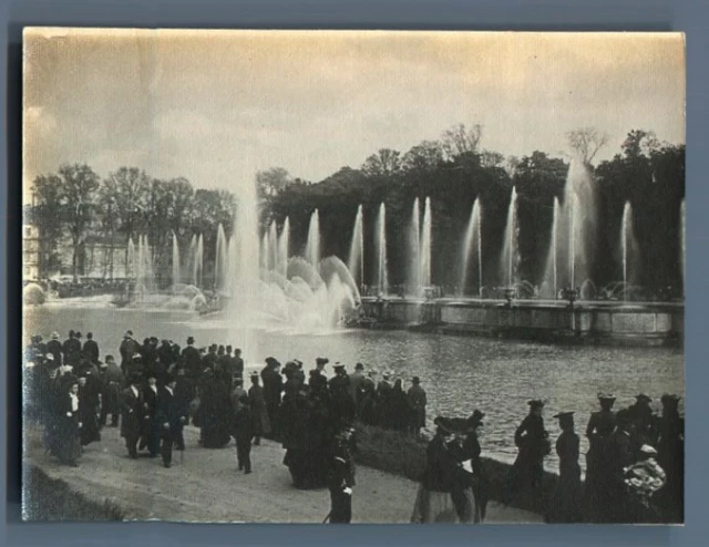 France, Versailles, Les Grandes Eaux, Bassin de Neptune  Vintage silver print.