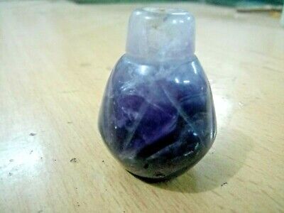 Real Old Ancient Rare Collectible  Sulemani Stone Hand Carved Miniature Bottle