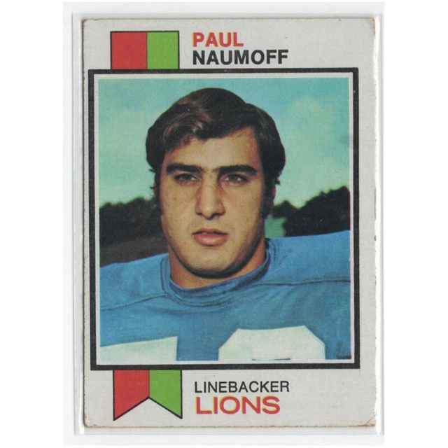 CARTE RECRUE PAUL Naumoff [Base] 222 Detroit Lions 1973 Topps VGEX