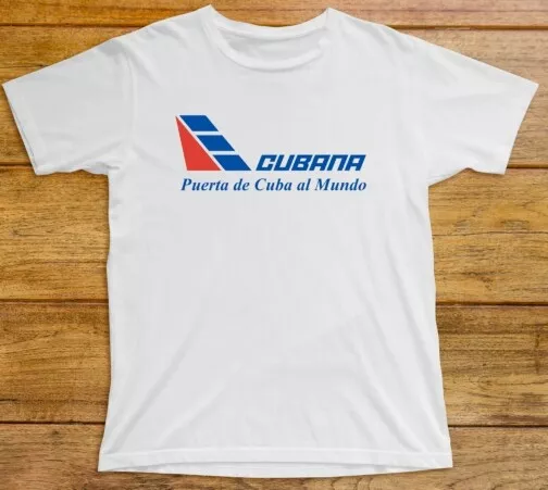 Cubana Airlines T Shirt 688 Havana Cuba Caribbean Bahamas Costa Rica Jamaica New