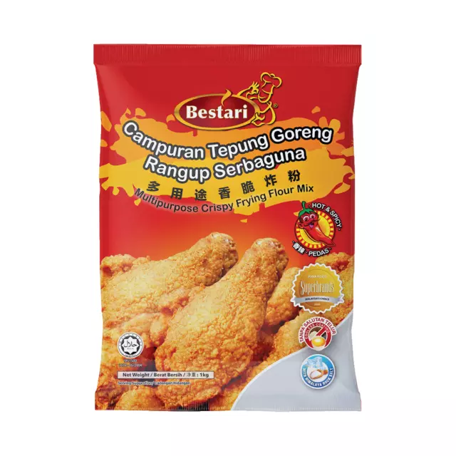 Bestari Crispy Fried Chicken Coating Mix Original Eggless coating
