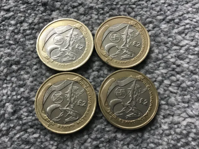 2002 Commonwealth Games Full Set £2 Coins In Good Circulated Condition.