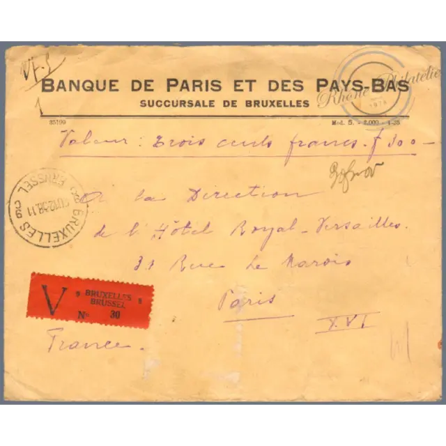 Belgique Timbres-Poste Obliteres Sur Enveloppe Cachetee De Cire