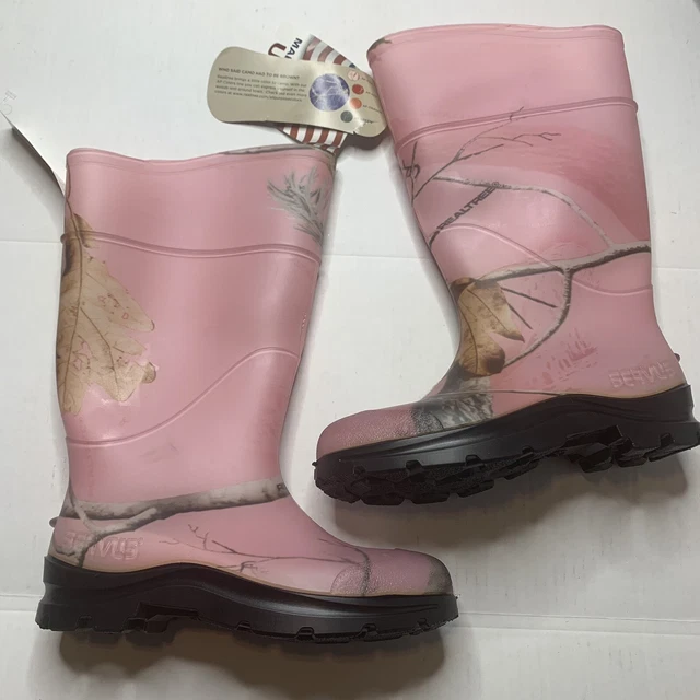 SERVUS Electra Real Tree Pink  Camo Rubber Rain Boots Woman’s Size 6 NWTs