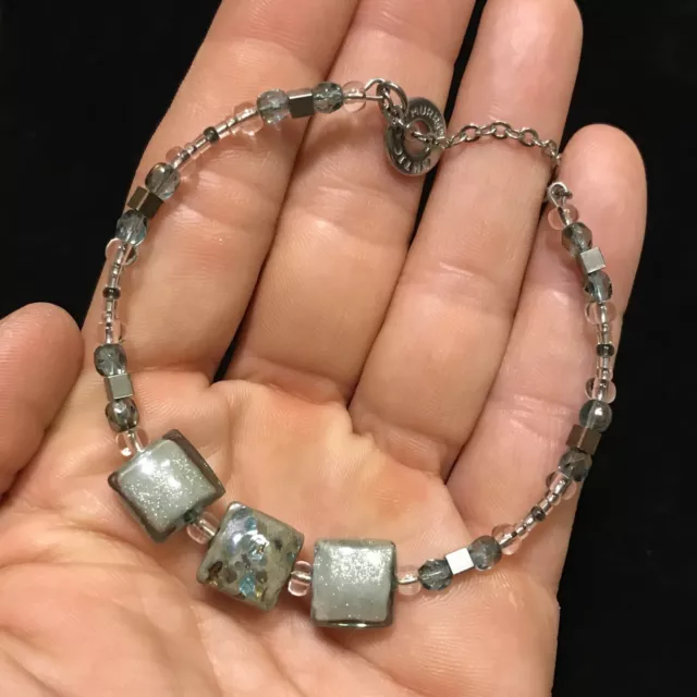 Antica Murrina Bracelet Murano Glass Wire Memory Slip On Dainty NICE!!