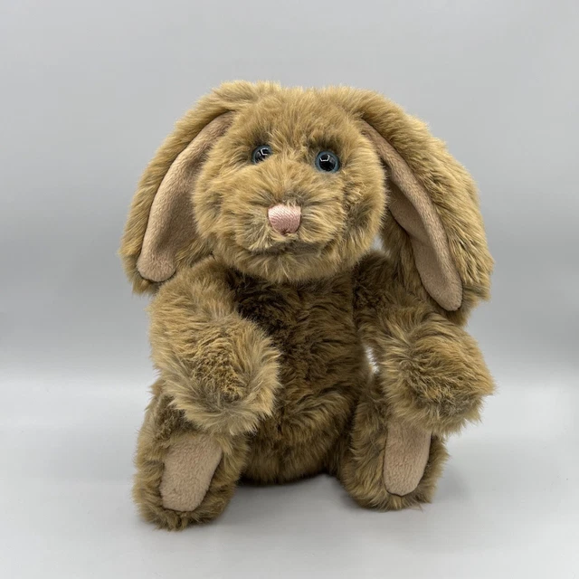 GUND Nutmeg Bunny Rabbit Brown Tan Fur with Blue Eyes & Pink Nose 10” Plush