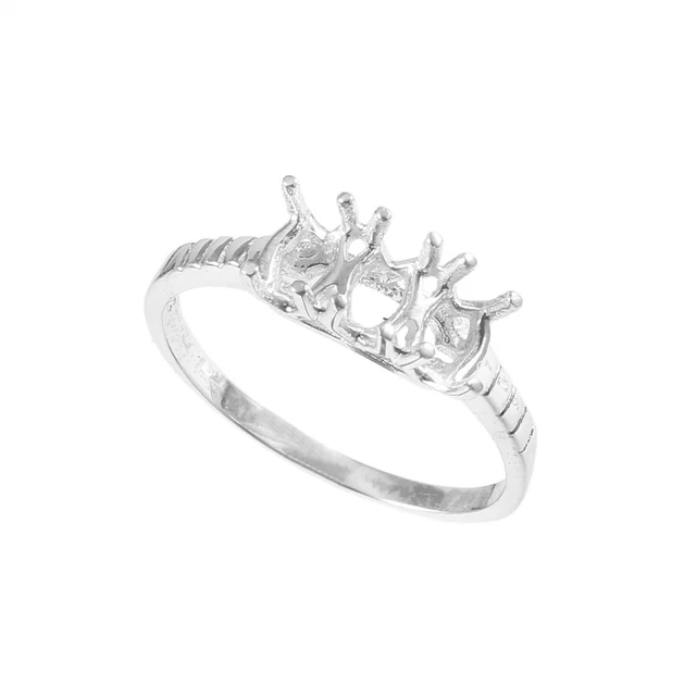 Bijoux en argent sterling 925 bague semi monture sertie de
