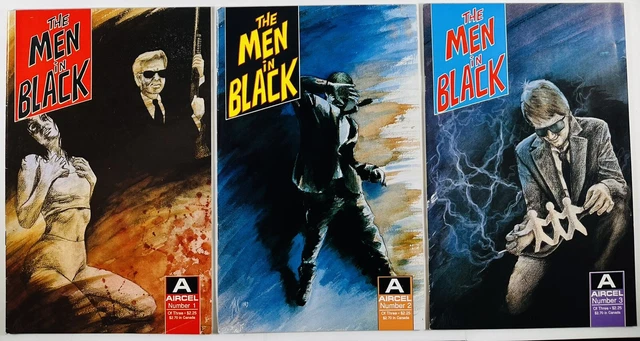 Lot Of 5 Men In Black #1,2,3 Set (Aircel 1990)  + 1 Shots Marvel  1St App Mib