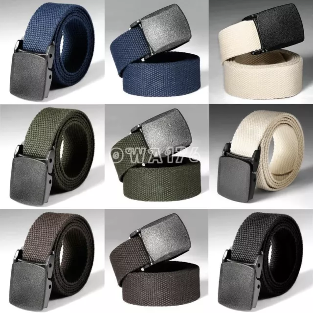 Men Military Outdoor Sports Military Tactical Nylon Waistband Canvas Web Belt A+