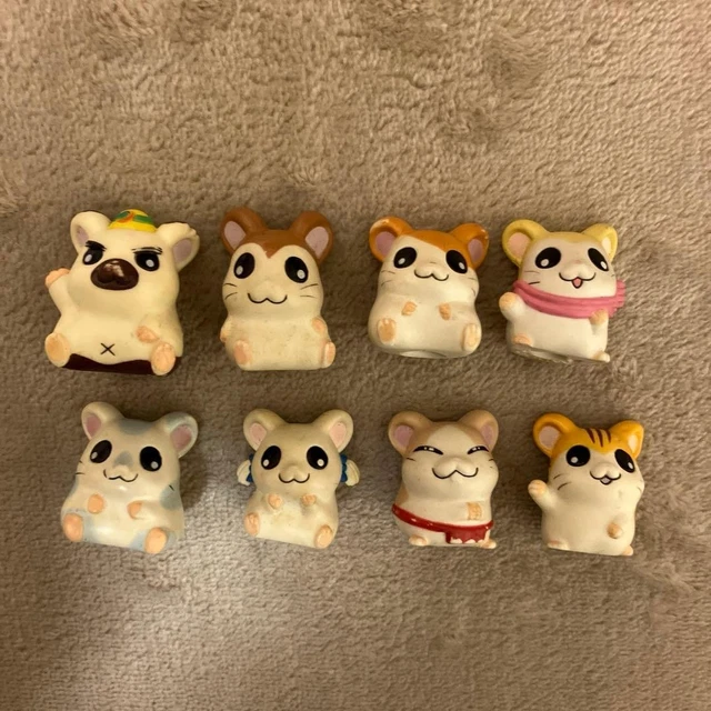 Hamtaro Ham Ham Friends Pencil Topper Figures Lot Of 6 Plus 8 Hello Kitty VTG