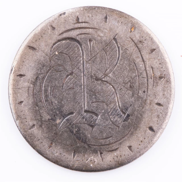 Vintage Love Token Seated Dime "K" Silver 10c