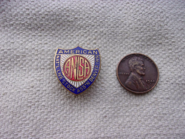 American National Livestock Assn. Convention Lapel Pin--Denver 1919
