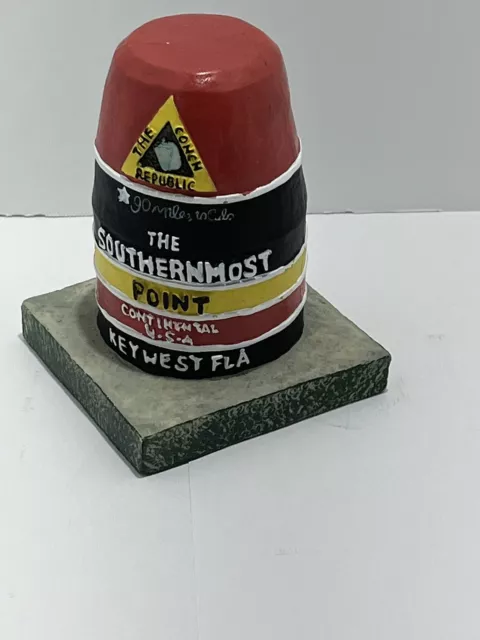 Southernmost Point Hand Painted  Buoy Key West Florida Beach Gift 3 3/4”x3”