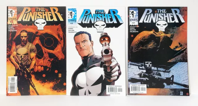 THE PUNISHER VOL 1 ISSUES 1-6 (2 #2s)  GARTH ENNIS MARVEL KNIGHTS. HIGH GRADE.
