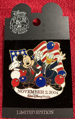 Walt Disney World Mickey & Donald Election Day November 2, 2004 Pin LE of 2000