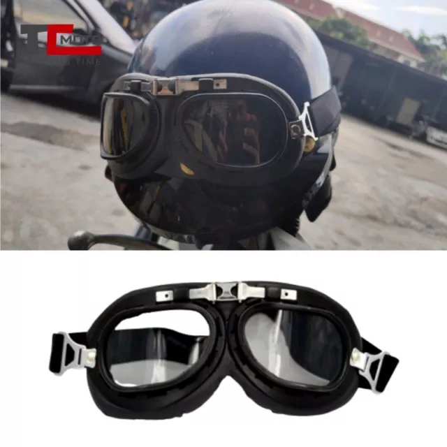 Motorcycle Goggles Aviator Pilot Retro Glasses Scooter ATV Eyeglasses Dirt Bike