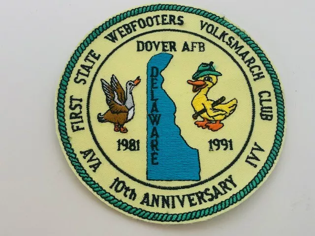 Advertising Patch Logo Emblem Sew vtg patches Dover Delaware masonic webfooters