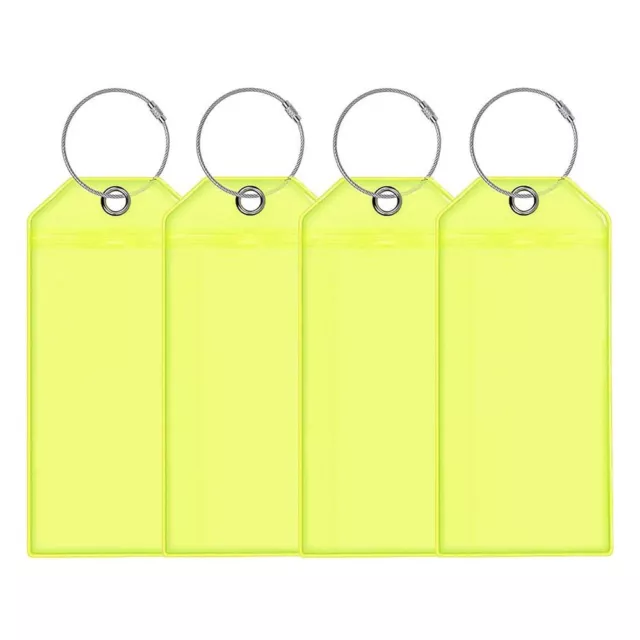 4pcs Clear Luggage Tag Holder PVC Cruise Tag Cruise Luggage Tag  Office