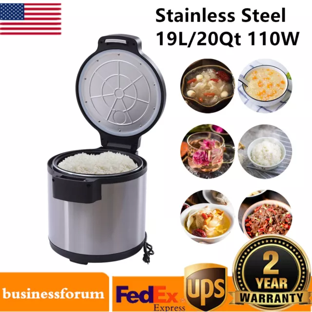 Electric Rice Warmer Stainless Steel Cylindrical Shape Commercial Rice Warmers