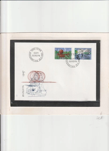 Schweiz-FDC Mi. Nr. 1349 - 1350 " EUROPA - Moderne Architektur " Bern 26.05.1987