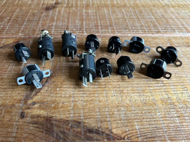 Job Lot 12 Vintage JONES 2 Pin Plugs/ Sockets Ham Radio Test Equipment Connector
