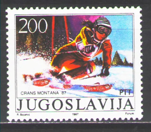 Yugoslavia1987 Sc1837  Mi2215  1v  mnh  1987 World Alpine Skiing Championships