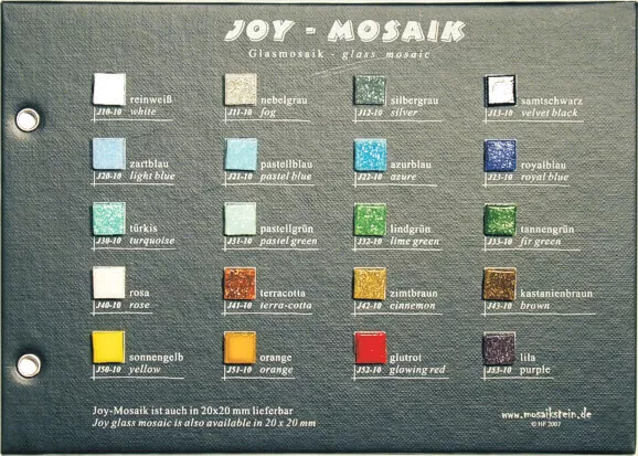 Mosaik Mustertafel Joy-Glas Mosaik