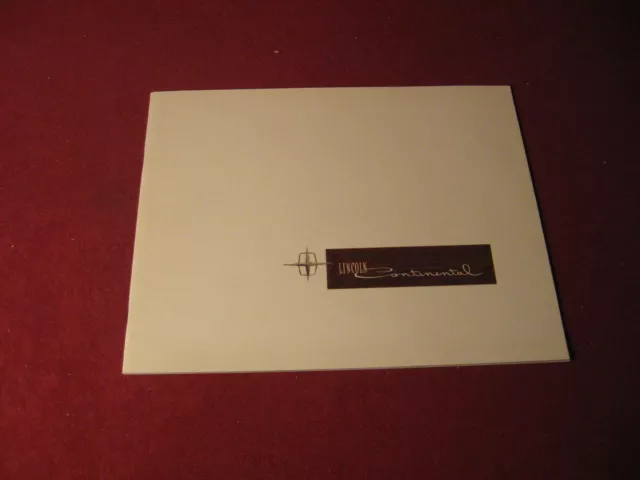 1962 Lincoln Sales Brochure Catalog Booklet Old Original