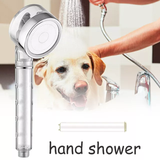 High Turbo Pressure Shower Head Bathroom Powerful Energy Water Saving Filter NEW