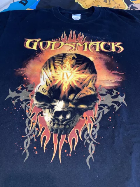 2006 Godsmack Band IV Album Skull Graphic T Shirt Tour Concert Xl Y2K 2000s