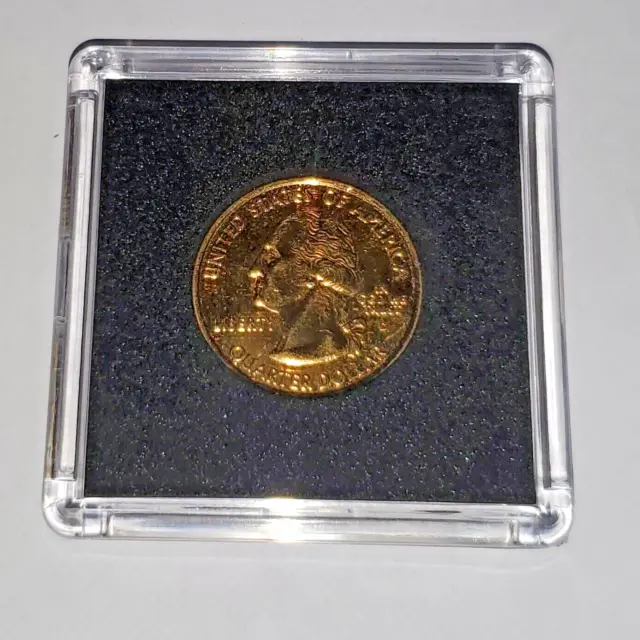 Gold Plated 2001-D New York U.s. State Quarter