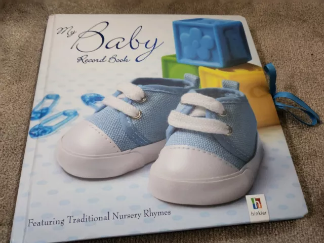 My Baby Record Book Hardcover Feat Nursery Rhymes Hinkler BLUE BOYS