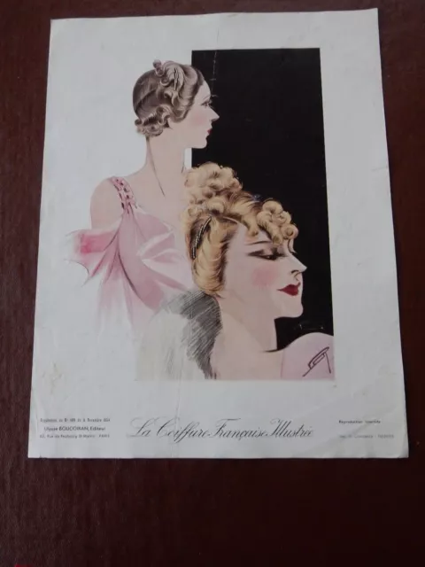 ART DECO HAAR Stylisten ILLUSTRATION aktueller Fund im französischen SALON erstaunlich e