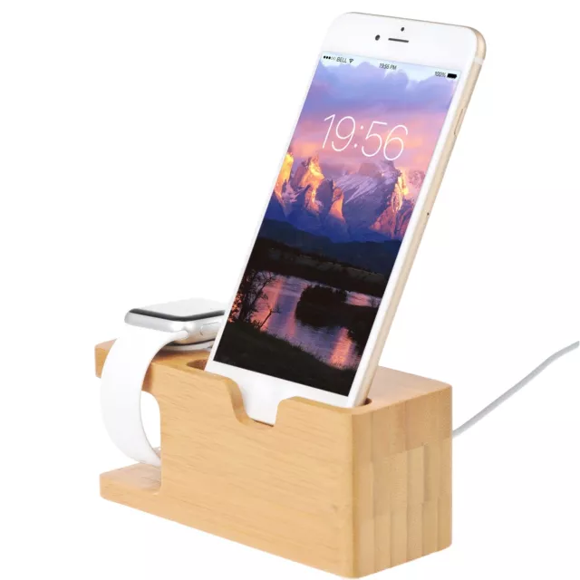 2 in 1 Charging Dock Stand Station Charger Holder For Apple Watch iWatch iPhone 2