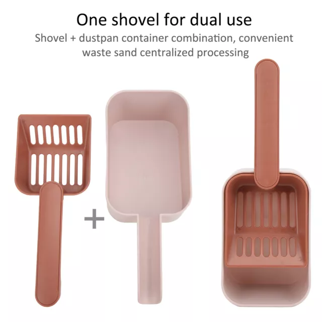 (Pink - Boxed) Plastic Cat Litter Shovel Cat Litter Shovel Two Purposes