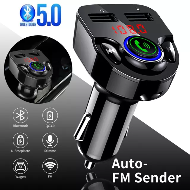 Car Wireless Bluetooth FM Transmitter MP3 Player USB Charger Adapters Universal