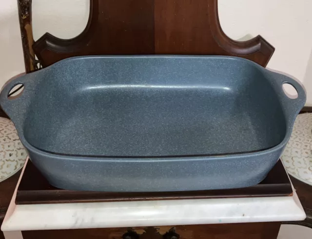 CorningWare Creations 9 X 13 Inch Denim Blue Stoneware Lasagna Pan /Open Roaster