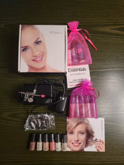 Sistema de maquillaje aerógrafo Luminess PC-250 negro + aerógrafo cosméticos e imprimaciones