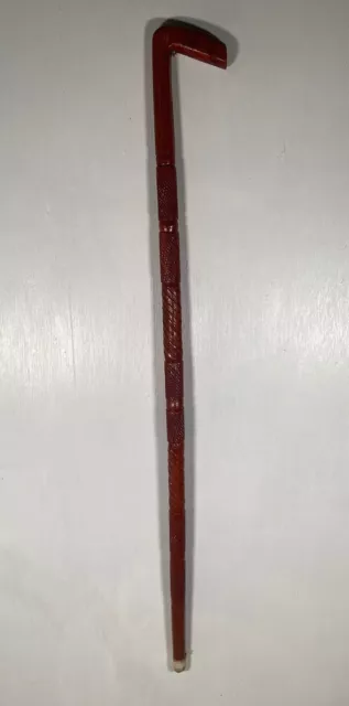 Vintage Handcarved Swirled Wooden Walking Stick