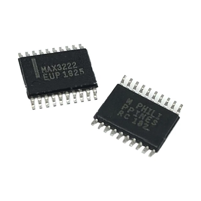 10PCS  MAX3222CUP MAX3222EUP+T TSSOP20 Interface Driver Receiver IC