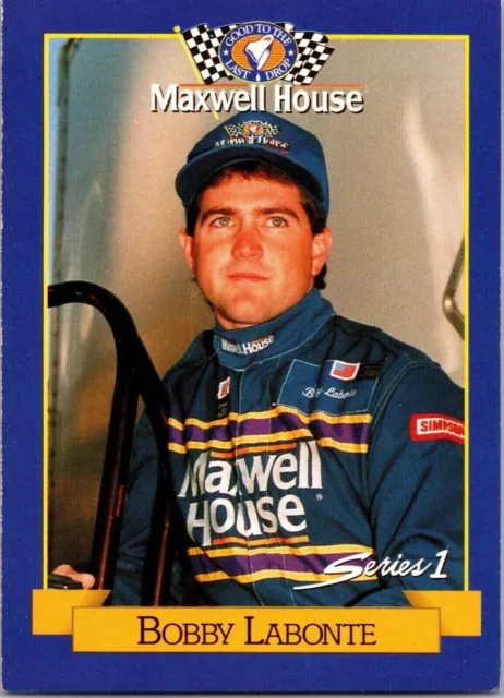 1992 Bobby Labonte 1 Maxwell House Kraft Trading Card TC CC