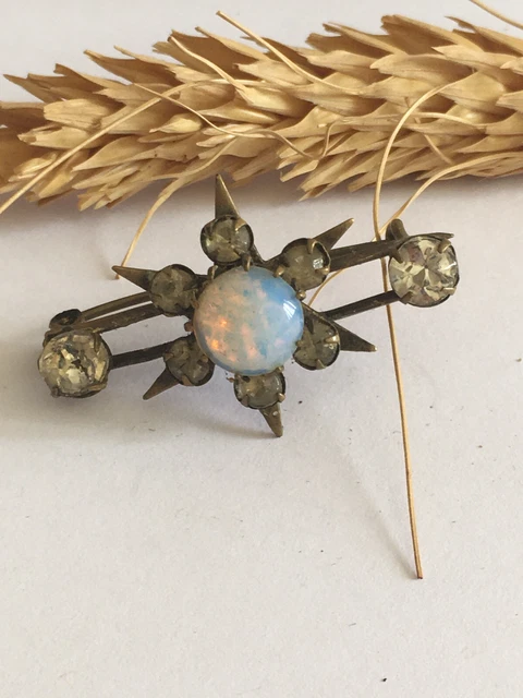 Petite Broche (ou Pendentif) étoile Vintage Années 1950 En Métal Plaqué Or - Ancienne, Occasion