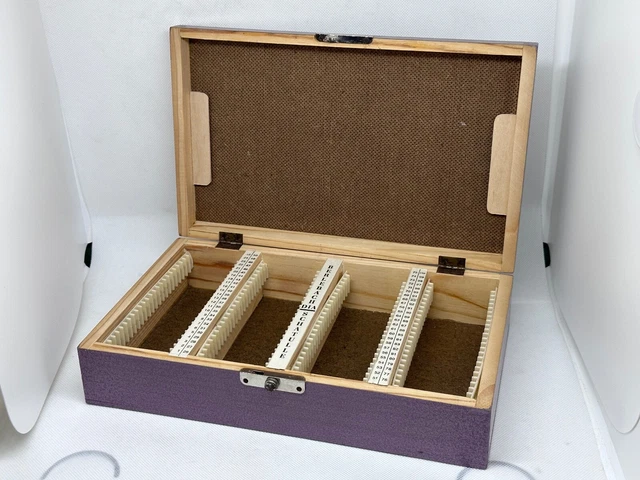 Holzbox für 100 KB-Dias Kleinbild Holzkasten Holzkiste Dia Wooden Box for Slides