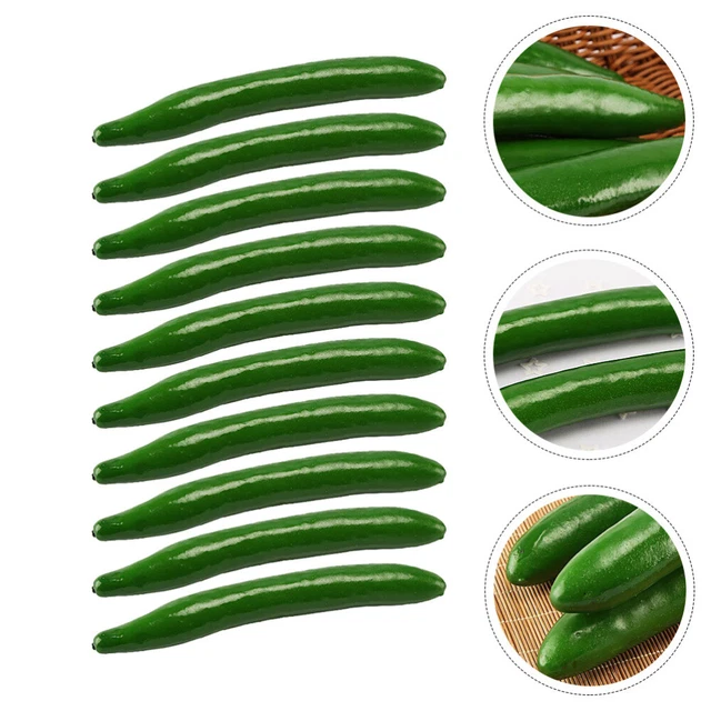 Yardenfun 6pièces Concombres Artificiels Similation Faux Concombres pour Décoration De Cuisine Tranches De Créatives Accessoires De Légumes Réaliste