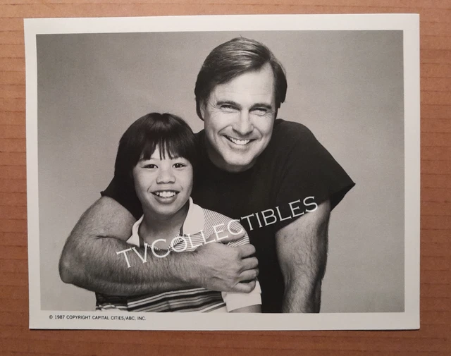 7x9 Press Photo~ SIDEKICKS ~1980s TV ~Gil Gerard ~Child actor Ernie Reyes Jr